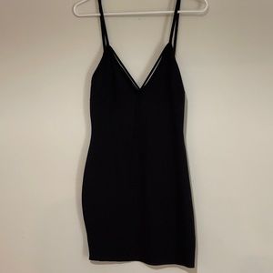 Black fitted mini dress